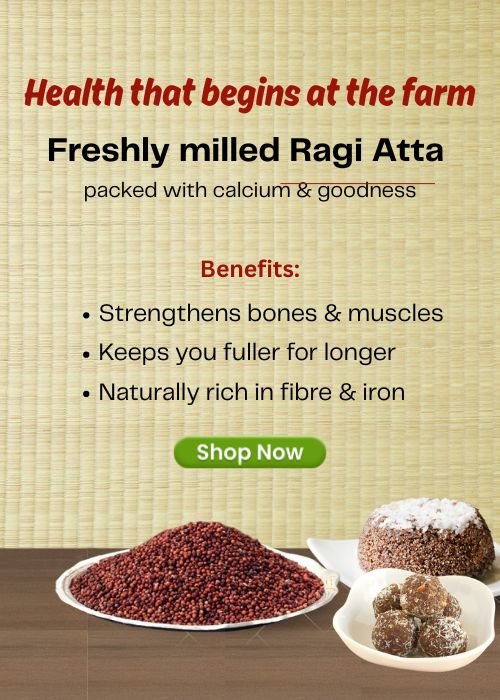 Freshly Milled Ragi Atta - 1Kg