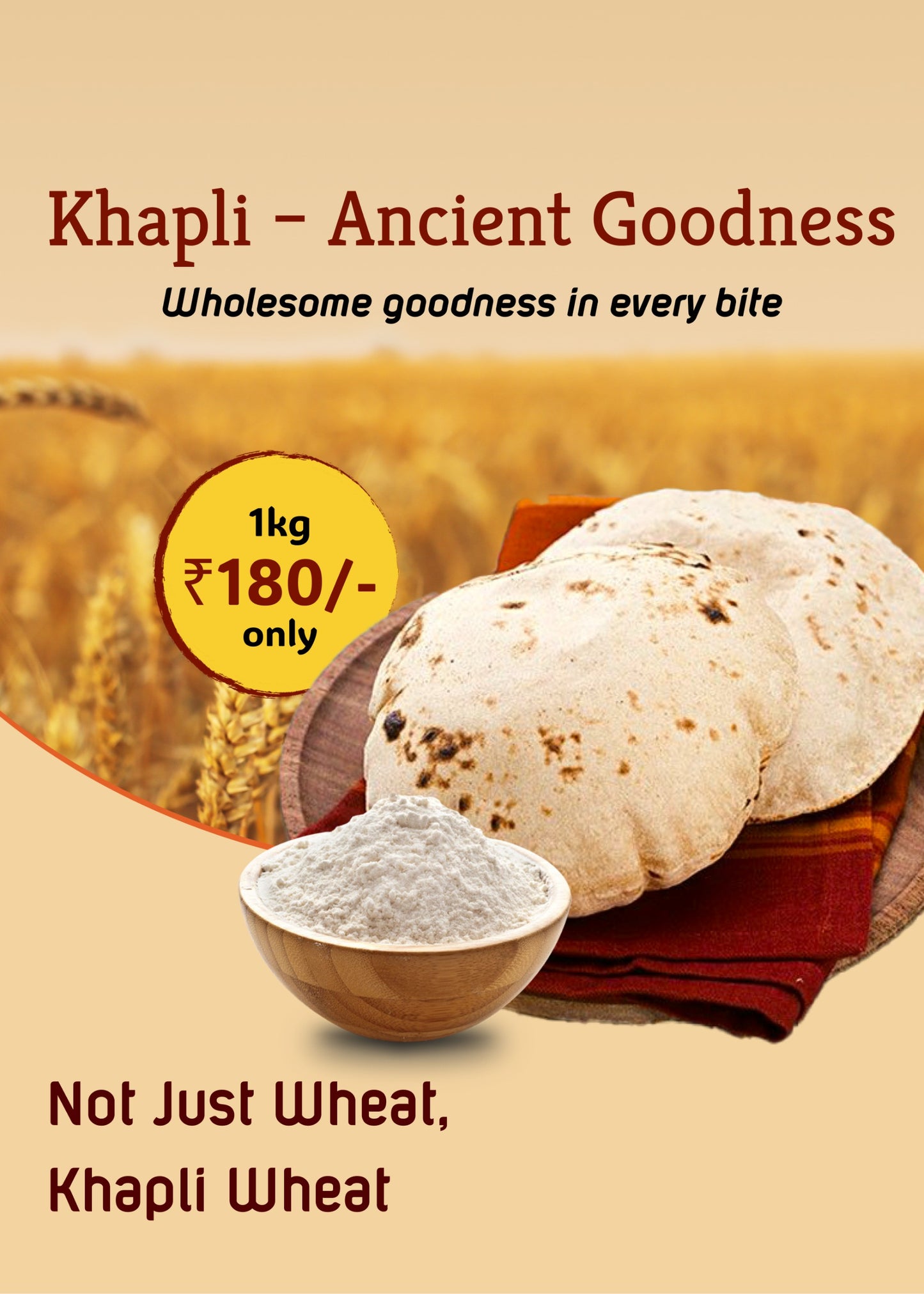 Khapli Atta - Ancient Goodness - 1Kg